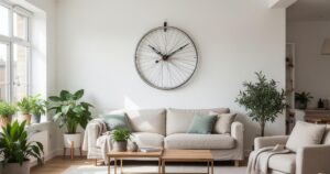 Tuto deco : offrez une seconde vie a une roue de velo en horloge murale eco-responsable